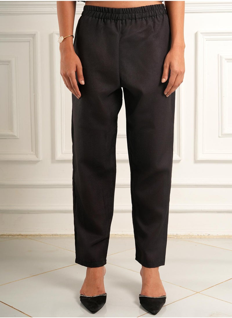 Women's Onyx Black Dahlia Imprint Kurta Set