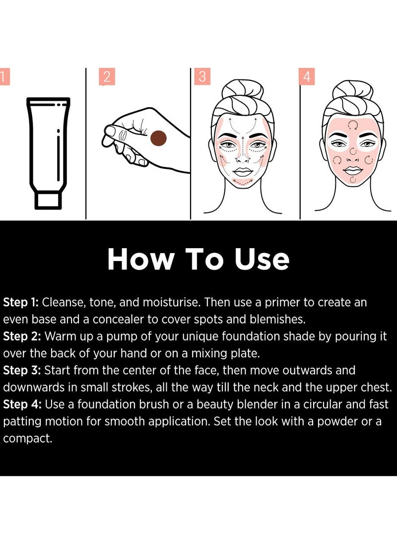 24Hrs Weightless Satin Finish Full Coverage Liquid Foundation FC 41 25ml