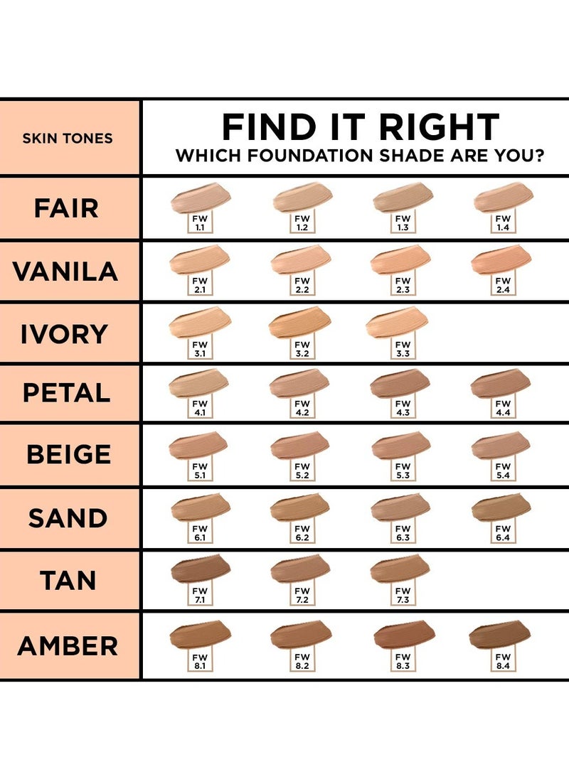24Hrs Weightless Satin Finish Full Coverage Liquid Foundation FC 41 25ml