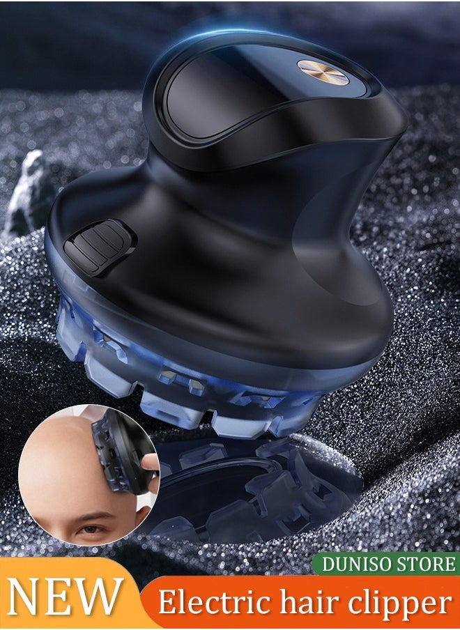Electric hair clipper, fully self-service UFO hair clipper, with two limited combs, intelligent LED LCD display screen, 360 degree surround blade, available for adults, black