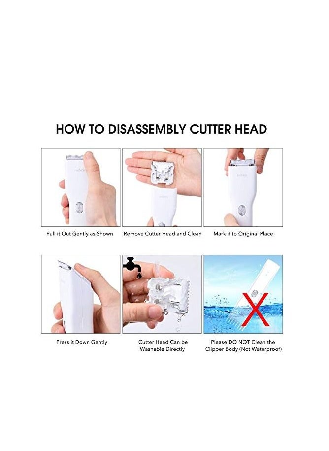Enchen Boost Wireless Multi-Function Electric Hair Clipper & Shaver, 2 Speed Control, Nano Ceramic Cutting Head, 5800rpm, 1500mAh Battery, Type-C Charger, White | Boost-white