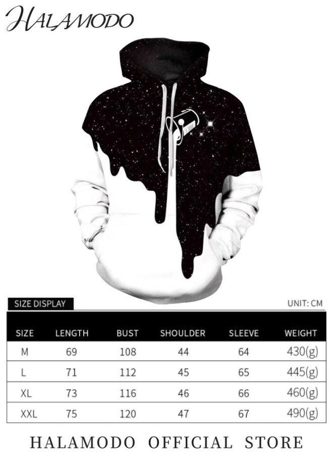 Unisex Hoodies 3D Print Galaxy Pullover Cosplay Sweatshirt Novelty Long-Sleeved Tops Fashion Youth Pullovers Casual Sweatshirts Sportswear with Pockets for Men Women Boys Girls