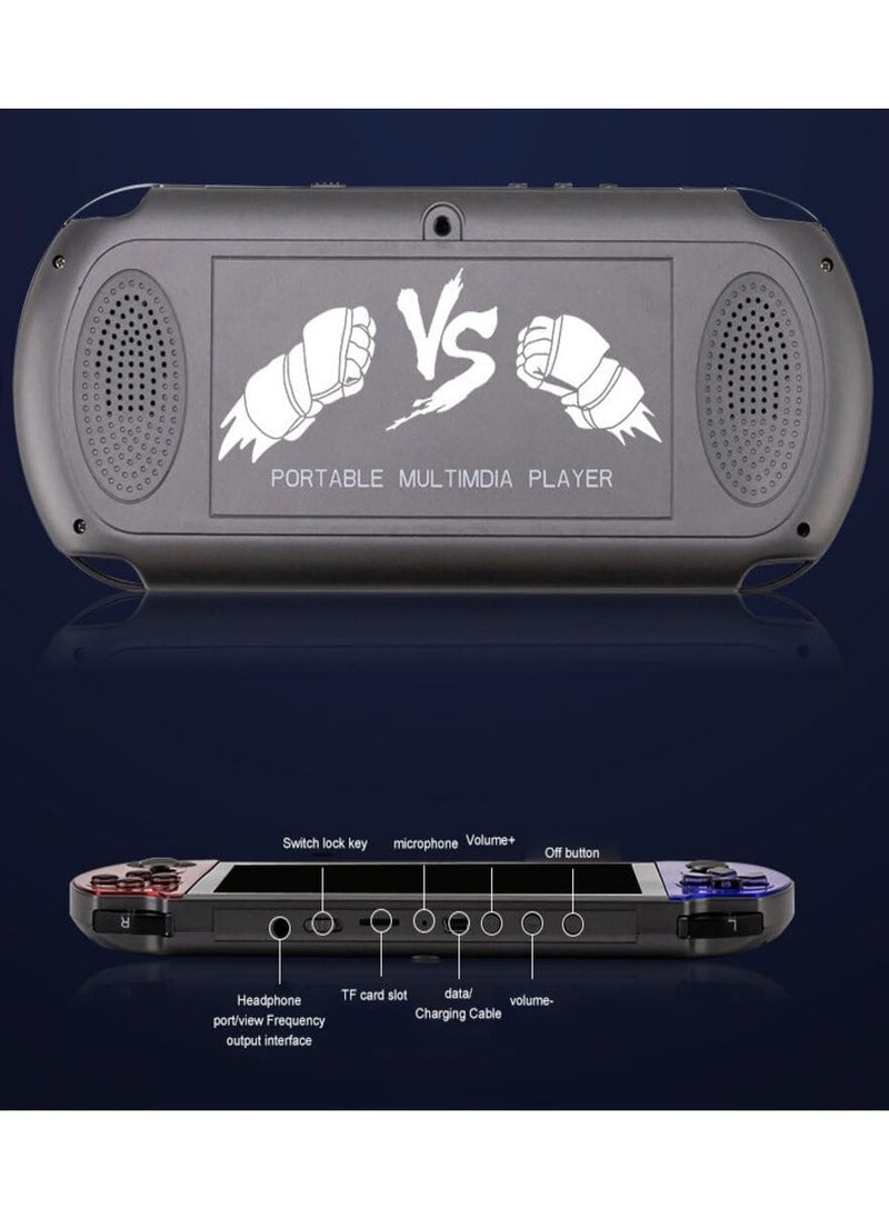 X16 Handheld Game Console with 6.5-Inch HD Display, 64GB Memory Card, Built-in Classic and Modern Games, Portable Gaming System for Kids and Adults, Ideal for Travel, Entertainment, and Gifting