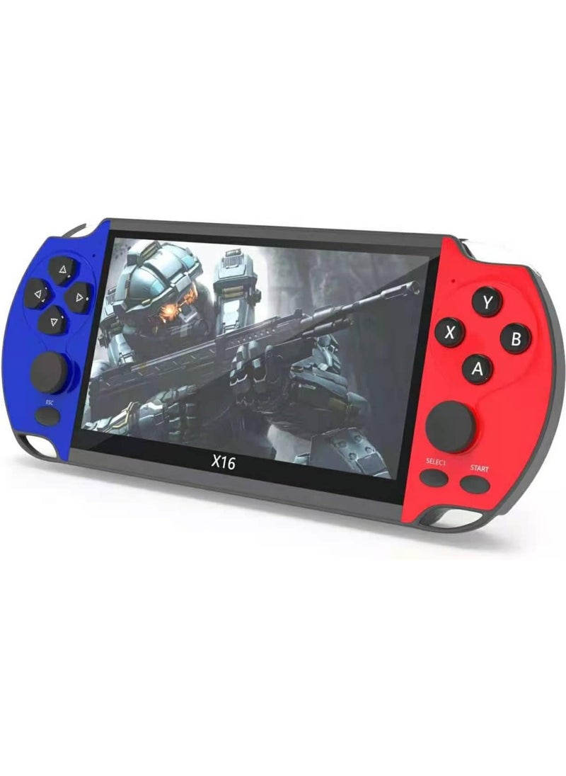 X16 Handheld Game Console with 6.5-Inch HD Display, 64GB Memory Card, Built-in Classic and Modern Games, Portable Gaming System for Kids and Adults, Ideal for Travel, Entertainment, and Gifting