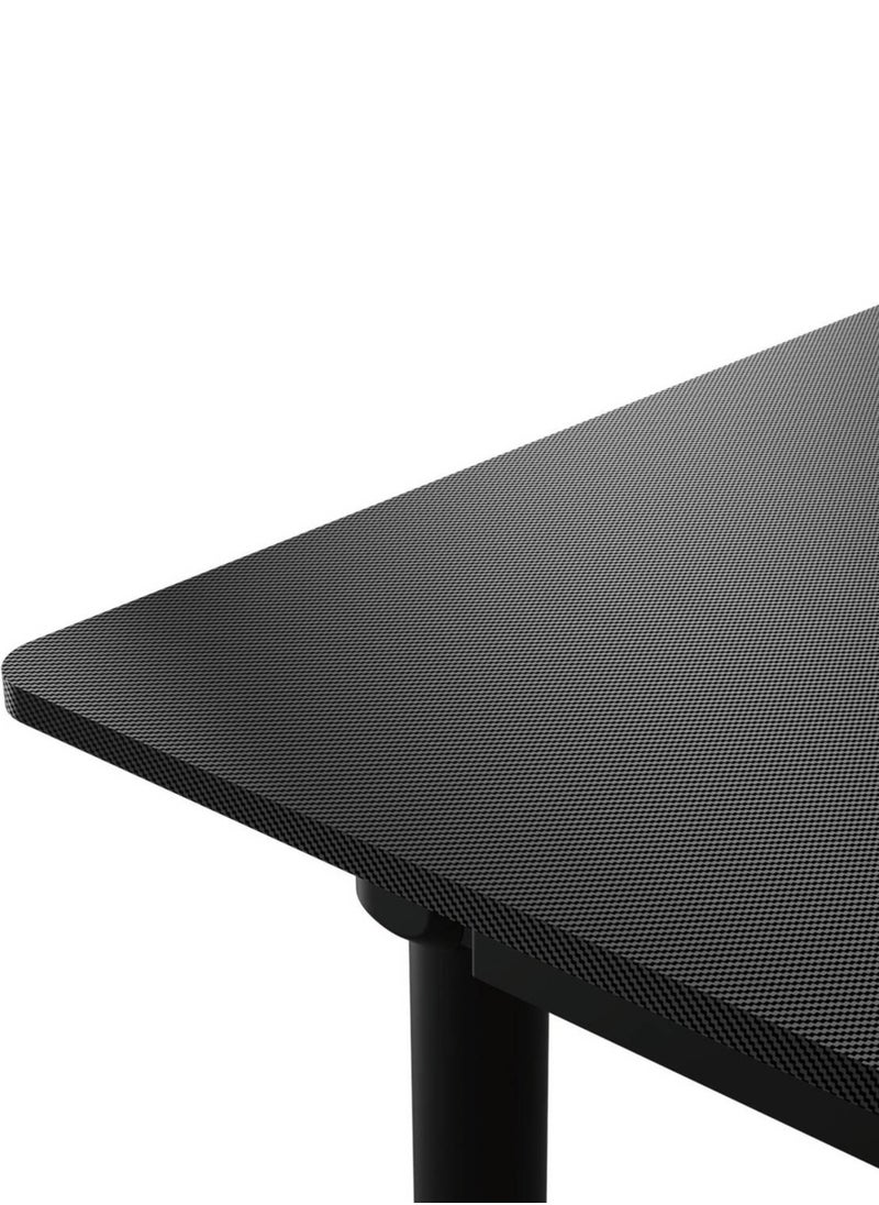 E-GRAV 160 Electric Height Adjustable Gaming Desk – 1600x750mm Carbon Fiber Surface, Dual Motor Lift (730–1180mm), 120kg Capacity, Full-Surface Mousepad, Cable Management Tray, Headset Hook, Safety Shields, Black | 3MGRV4WB.0001