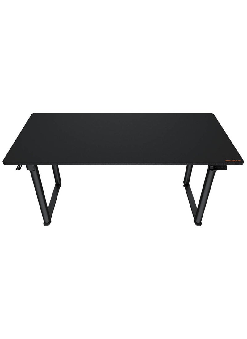 E-GRAV 160 Electric Height Adjustable Gaming Desk – 1600x750mm Carbon Fiber Surface, Dual Motor Lift (730–1180mm), 120kg Capacity, Full-Surface Mousepad, Cable Management Tray, Headset Hook, Safety Shields, Black | 3MGRV4WB.0001
