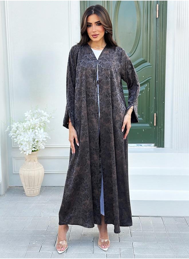 Jakard crepe A cut style abaya