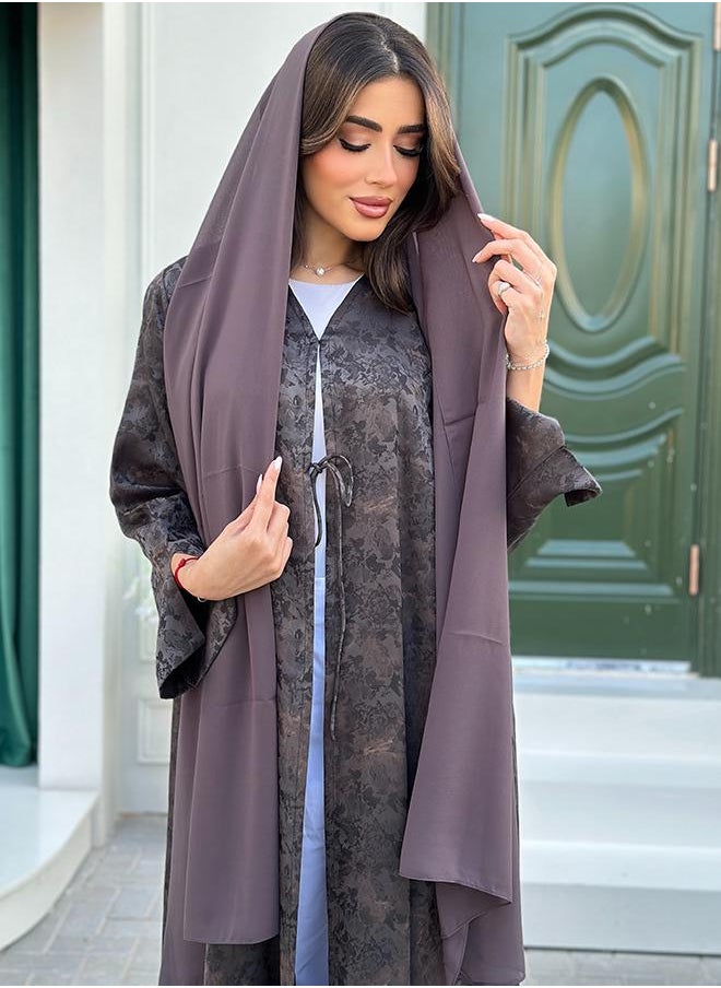 Jakard crepe A cut style abaya