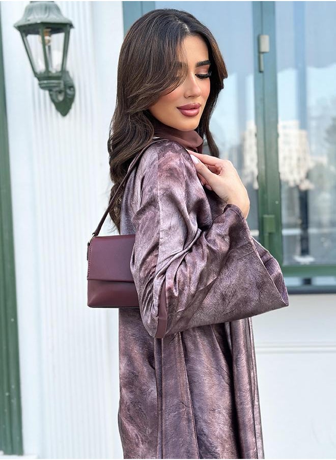 Bisht style crepe abaya