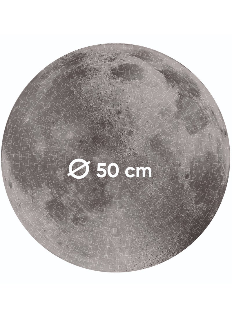 Clementoni Round Puzzle Moon Space Collection 500 Pieces | Jigsaw Puzzle | Puzzle for Adults | Challenging Puzzle | Perfect for Stress Reliever and Puzzle Lovers | Made in Italy