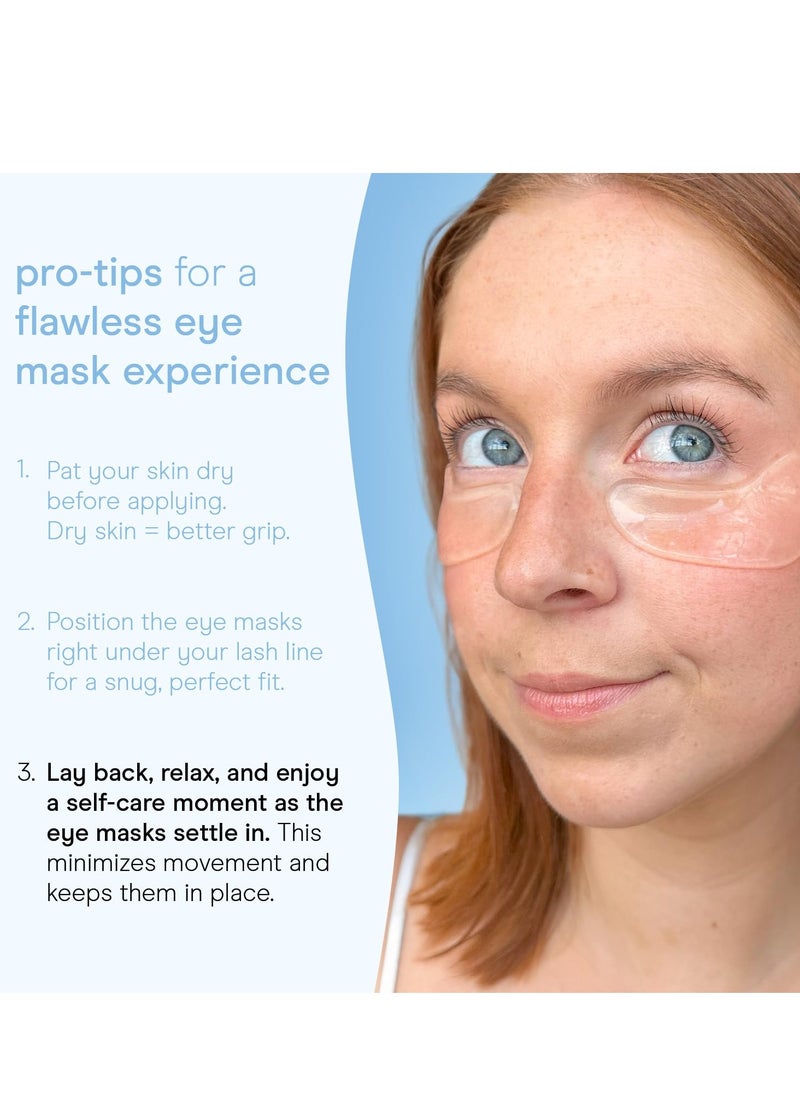 Baebody Advanced Snail Mucin Under Eye Patches for Women & Men (6 Pairs) - Under Eye Masks for Dark Circles and Puffiness - With Niacinamide - Reduce Fine Lines and Wrinkles