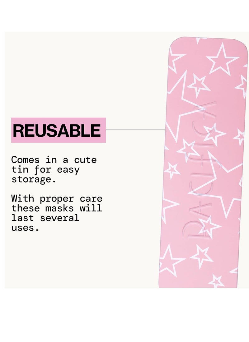 Pacifica Beauty Reusable Smile Line Mask, Skincare, Silicone Mask, For Fine Lines and Wrinkles, Lift and Firm, Pair with Serum, Storage Tin Included, Skin Care, Smile Line Patches, Vegan, 2 Pieces