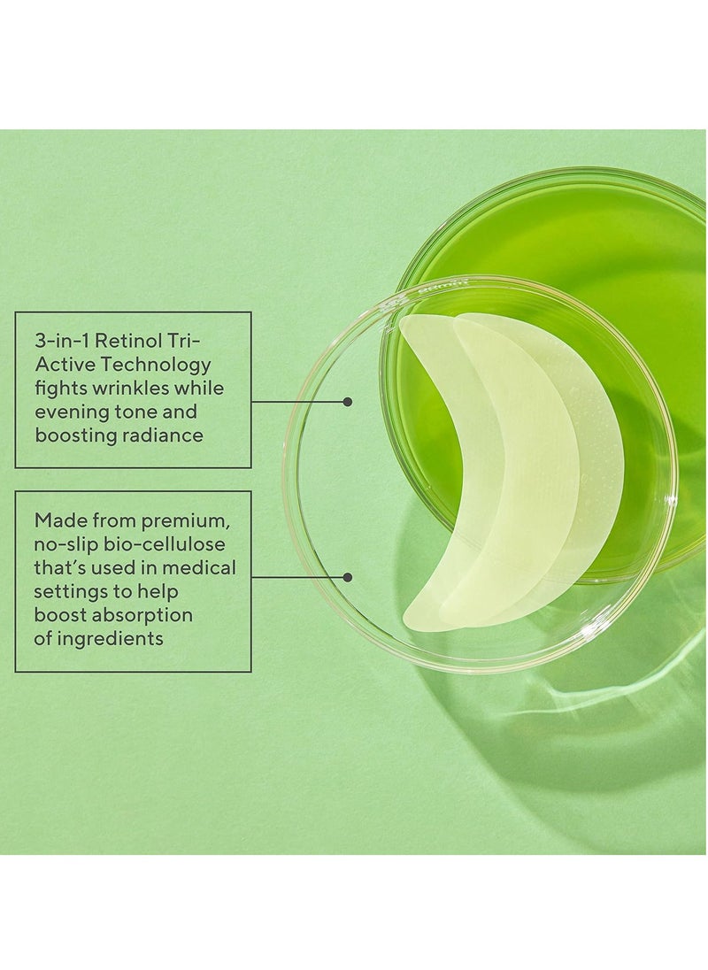 Murad Retinol Youth Renewal Eye Masks – No-Slip Under Eye Patches for Fine Lines, Wrinkles, Crow’s Feet and Puffy Eyes - Full Absorption Treatment Strips