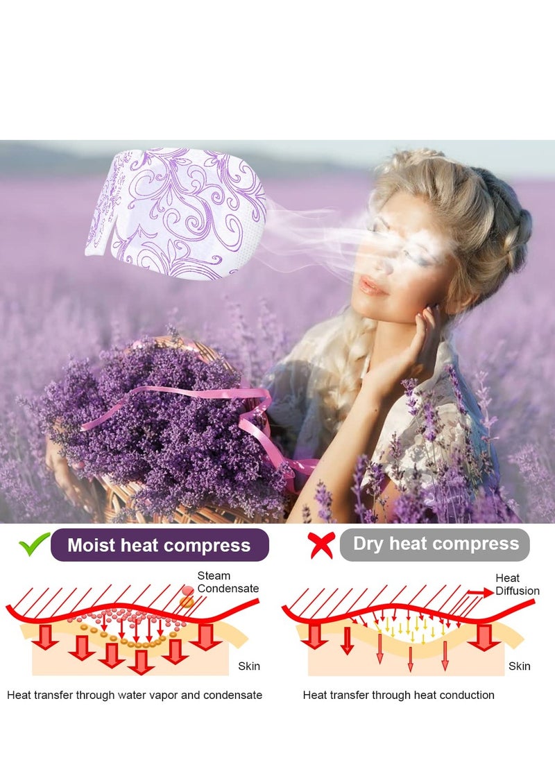 Steam Eye Mask 16 Packs, Self Heating Sleep Mask for Dry Eyes, Comfortable Warming Eye Mask, Disposable Heated Eye Mask, Relieve Eye Fatigue, Stress, Migraine,Relaxation Gifts for Women(Lavender)