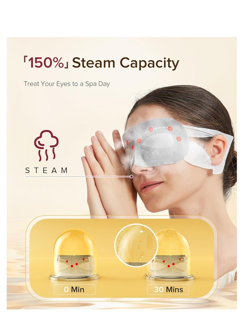 3D Self Heated Eye Mask for Dry Eyes with 100+ Soft Beads,Steam Eye Mask for Sleeping,Relaxation, Disposable, Spa, Travel Gifts for Women, Men 7 Packs