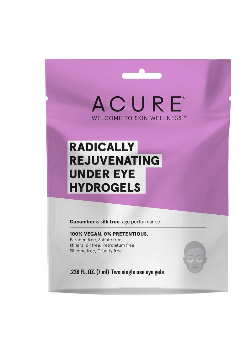 Acure Radically Rejuvenating Under Eye Hydrogel Mask, Provides Anti-Aging Support, & Silk Tree, Purple, Cucumber, 0.236 Fl Oz (Pack of 1)