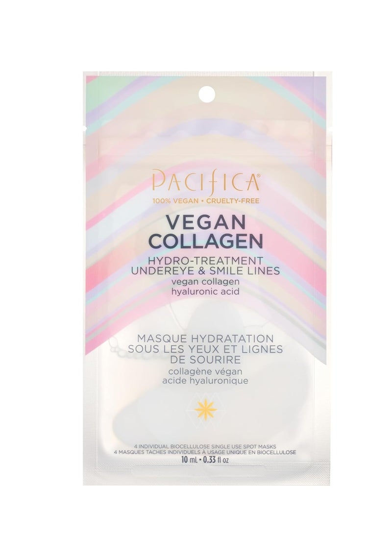Pacifica Undereye & Smile Mask Set – Vegan Collagen Hydro Treatment with Hyaluronic Acid, Hydrating for Dark Circles, Dry & Combination Skin, Vegan & Cruelty-Free, 2 Pieces
