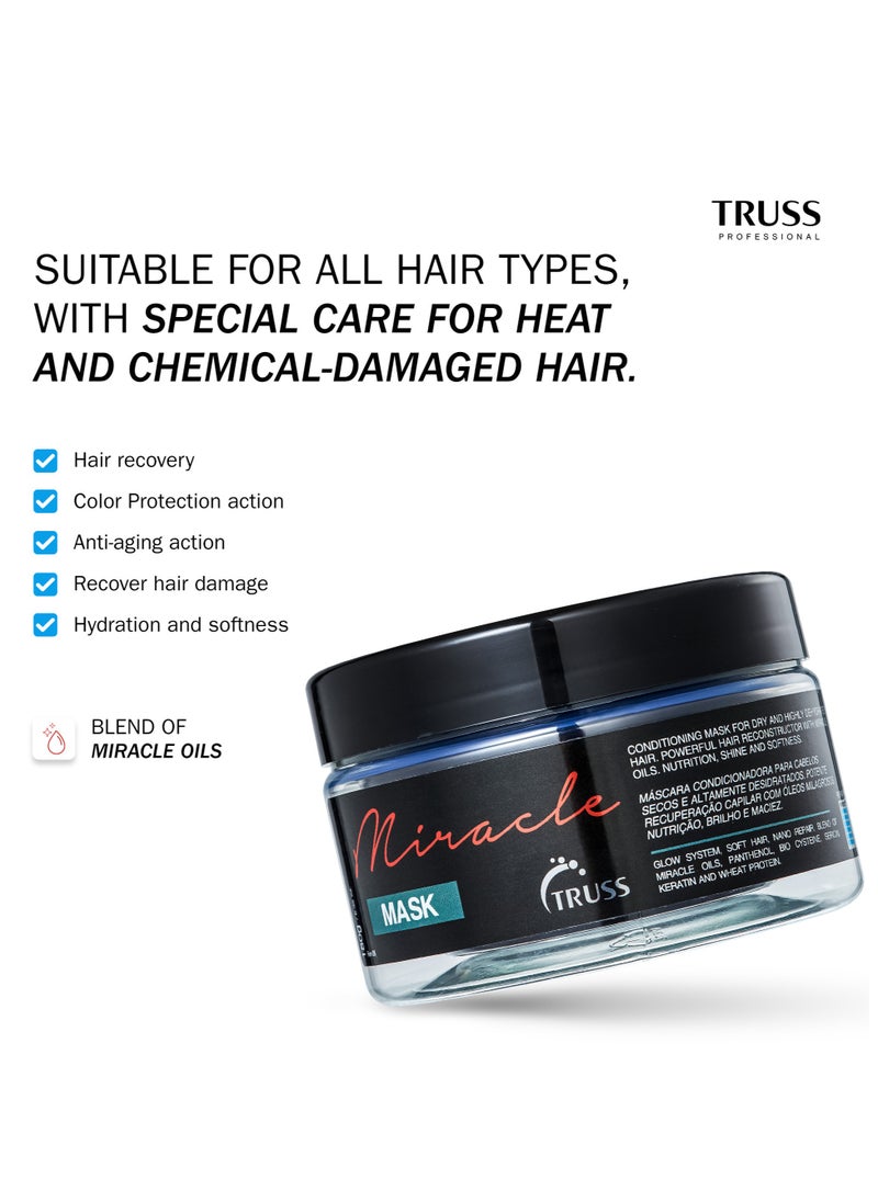 TRUSS Ultra Hydration Shampoo and Conditioner Set Bundle with Miracle Hair Mask