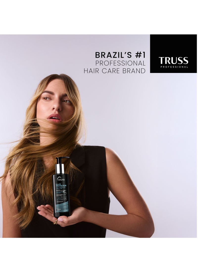Truss Professional Equilibrium Shampoo and Conditioner (300 ML) Each with Hair Protector Leave-In Gel Cream (250 ML) - Set of 3