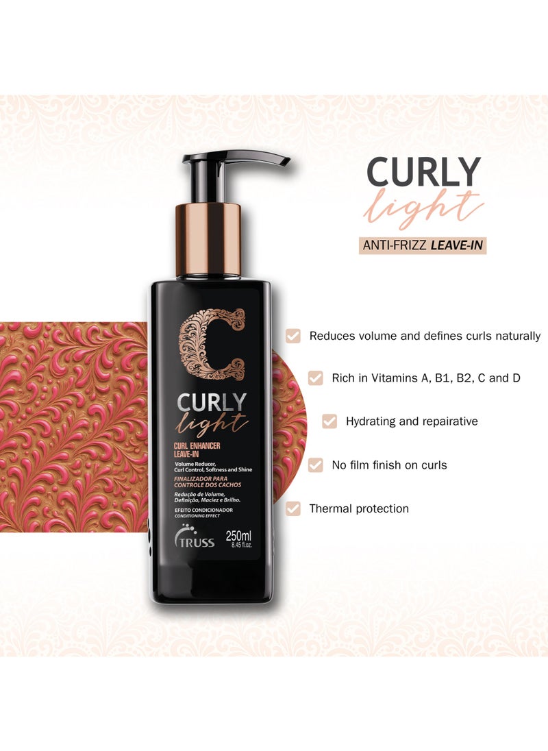 Truss Professional Curly Hair Bundle – Shampoo & Conditioner (300 ML) Each + Leave-In Cream (250 ML)
