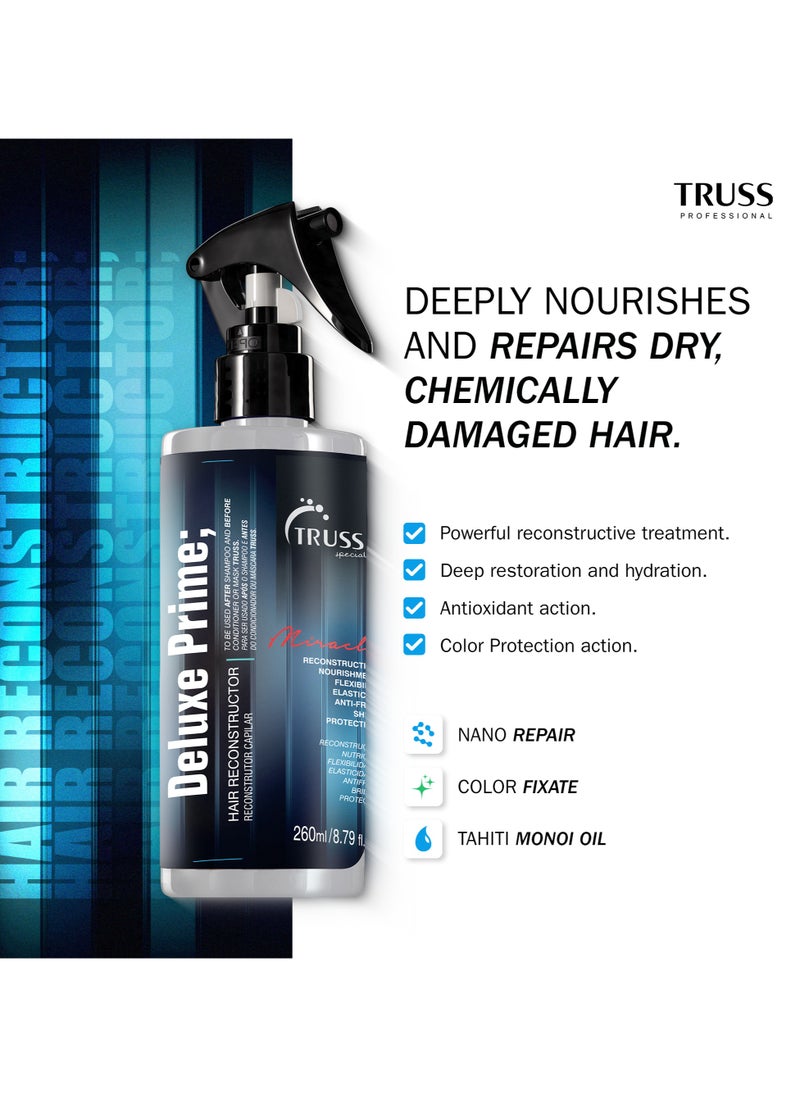 TRUSS Professional Infusion Shampoo and Conditioner (300 ML) each Includes Deluxe Prime Hair Treatment Spray (260 ML) - [3-Piece Set]