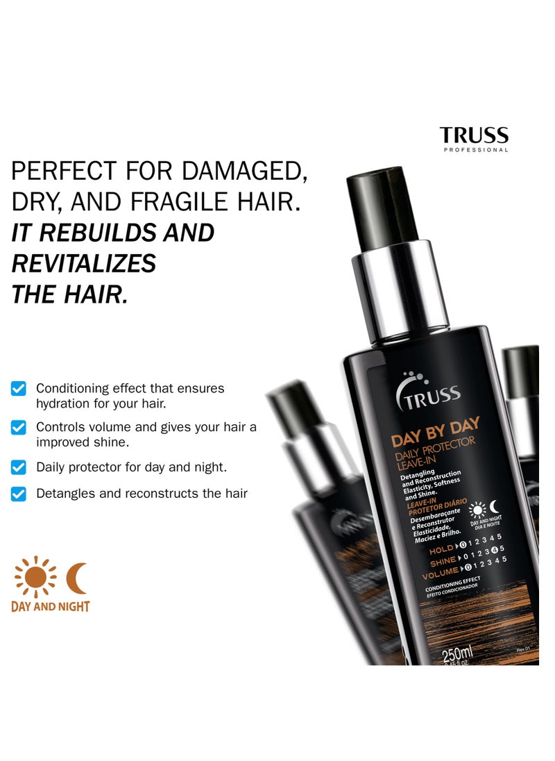 Truss Professional Ultra Hydration Shampoo (300 ML), Conditioner (300 ML) with Leave-In Spray (250 ML) - Trio Set