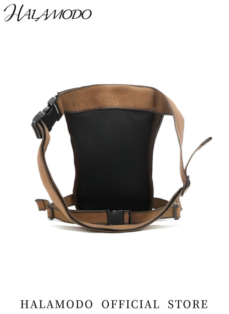 Men's Canvas Drop Leg Bag Outdoor Waist Pack Tactical Bag Motorcycle Bag Bike Bag Multi-Pocket Waist Pouch Multifunctional Bag for Travel & Hiking & Climbing