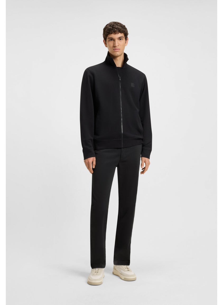 Regular-fit chinos in stretch-cotton satin