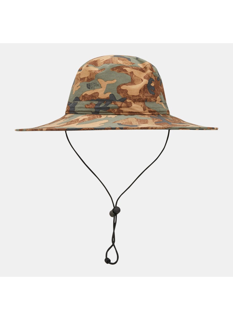 Twist and Pouch Wide-Brimmed Hat