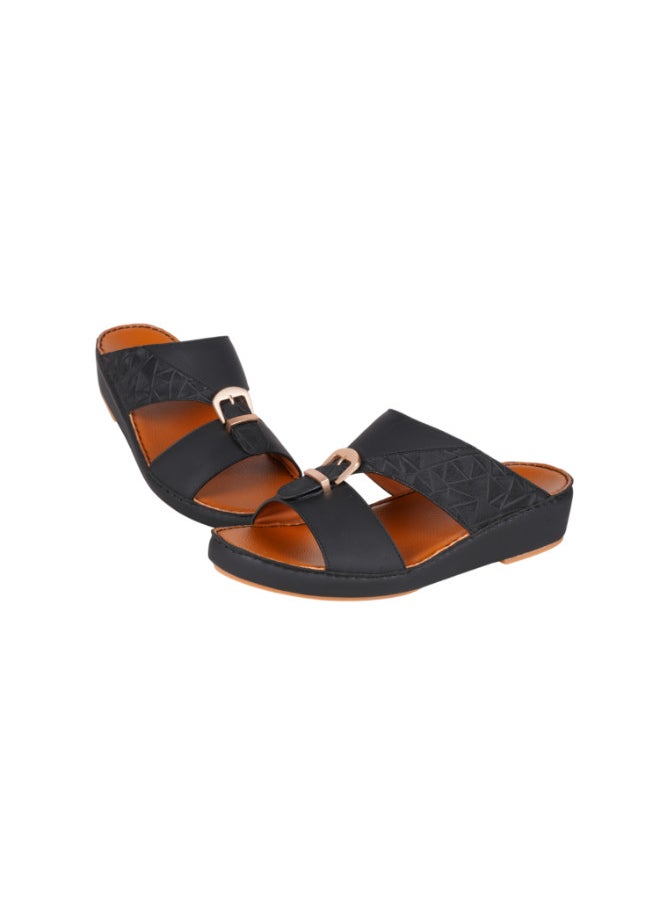 008-3736 Barjeel Uno Men Arabic Sandals BS 25 Black