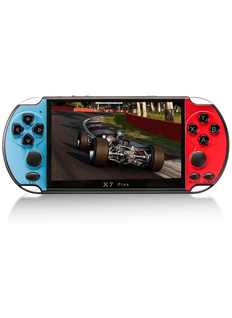 X7 Plus 5.1 Inch Handheld Video Game Console with Double Rocker, 8GB Memory, Built-in 1000 Classic Games, MP5 Player, Support TV Output, Portable Retro Gaming Device for Kids and Adults