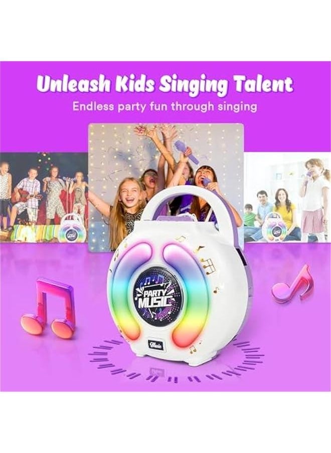 Karaoke Machine for Kids Age 4-7 with 2 Microphones, Play Microphone for Kids Ages 3-5, Toddler Microphones Toy for Singing Great Boys Girls Birthday Gift (6010)