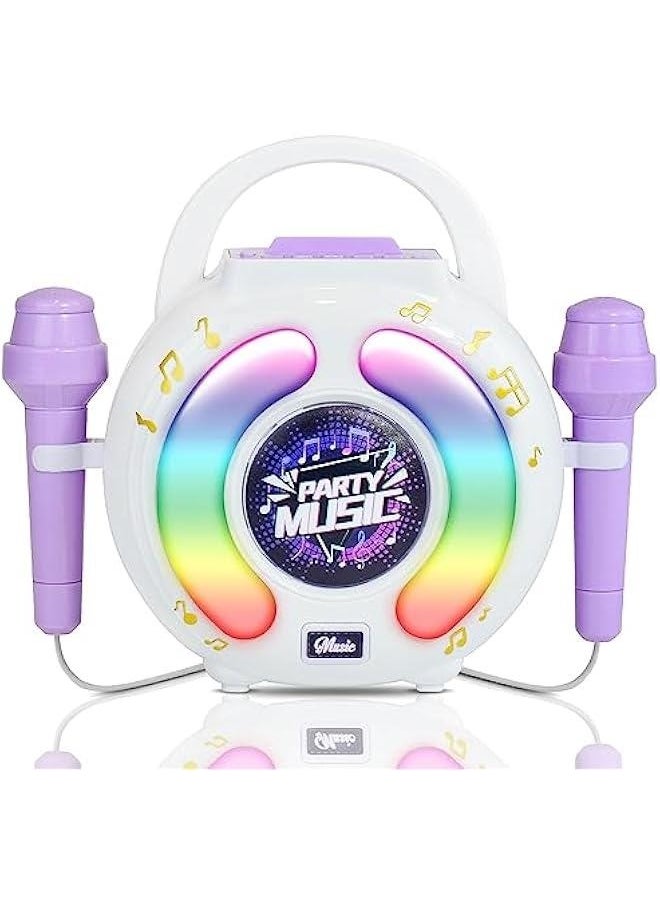 Karaoke Machine for Kids Age 4-7 with 2 Microphones, Play Microphone for Kids Ages 3-5, Toddler Microphones Toy for Singing Great Boys Girls Birthday Gift (6010)