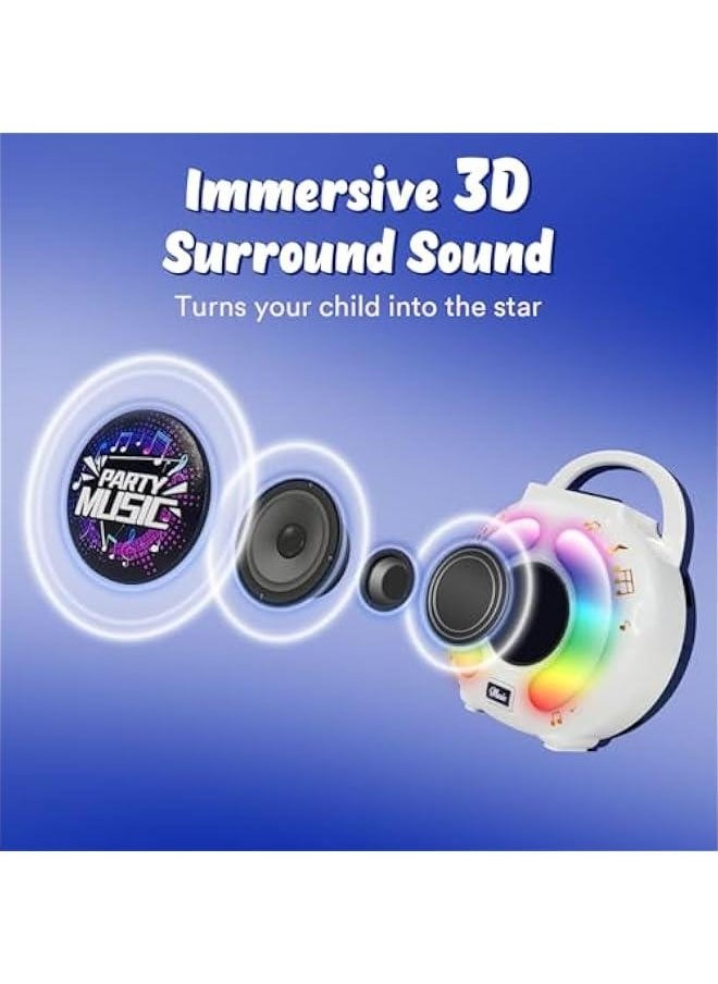 Karaoke Machine for Kids Age 4-7 with 2 Microphones, Play Microphone for Kids Ages 3-5, Toddler Microphones Toy for Singing Great Boys Girls Birthday Gift (6011)