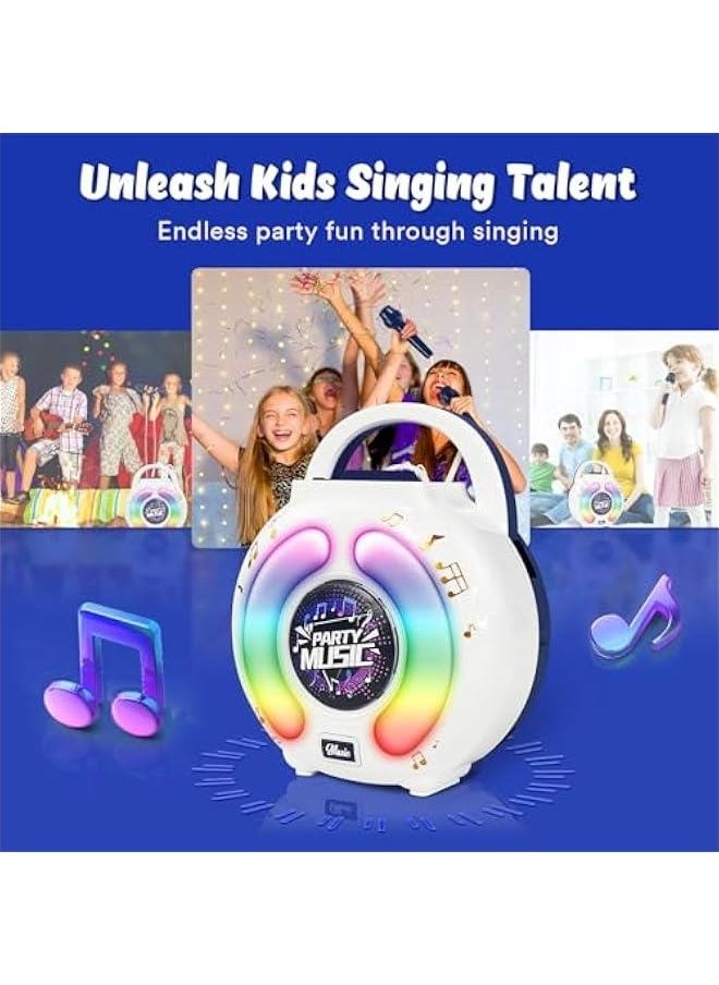 Karaoke Machine for Kids Age 4-7 with 2 Microphones, Play Microphone for Kids Ages 3-5, Toddler Microphones Toy for Singing Great Boys Girls Birthday Gift (6011)