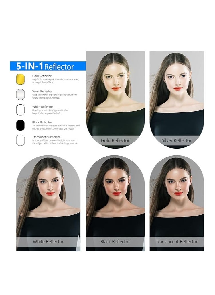 Promage 5-in-1 Reflector 150x200cm with Bag – Large Foldable Light Reflector for Photography
