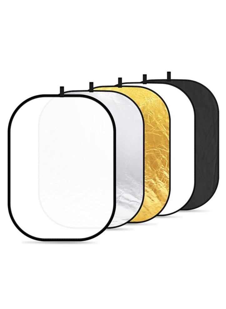 Promage 5-in-1 Reflector 150x200cm with Bag – Large Foldable Light Reflector for Photography