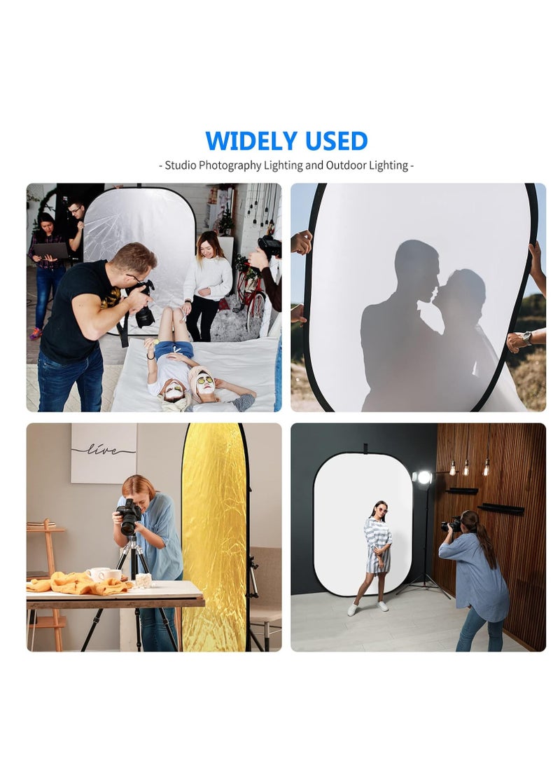 Promage 5-in-1 Reflector 150x200cm with Bag – Large Foldable Light Reflector for Photography
