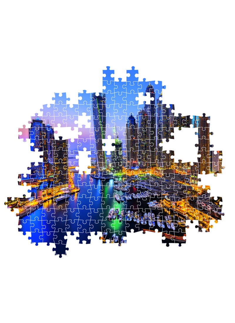 Clementoni Puzzle HQC Dubai Marina+Poster 1000 Pieces | Jigsaw Puzzle | Puzzle for Adults | Challenging Puzzle | Perfect for Stress Reliever and Puzzle Lovers | Made in Italy