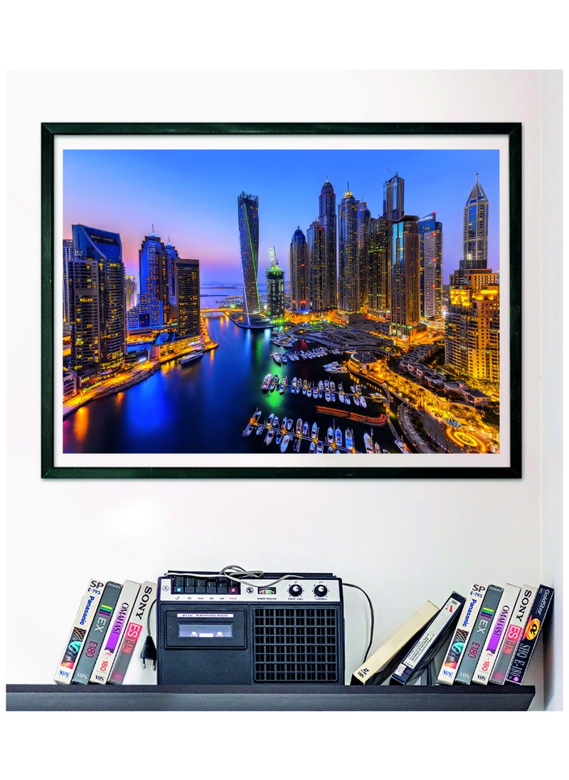 Clementoni Puzzle HQC Dubai Marina+Poster 1000 Pieces | Jigsaw Puzzle | Puzzle for Adults | Challenging Puzzle | Perfect for Stress Reliever and Puzzle Lovers | Made in Italy