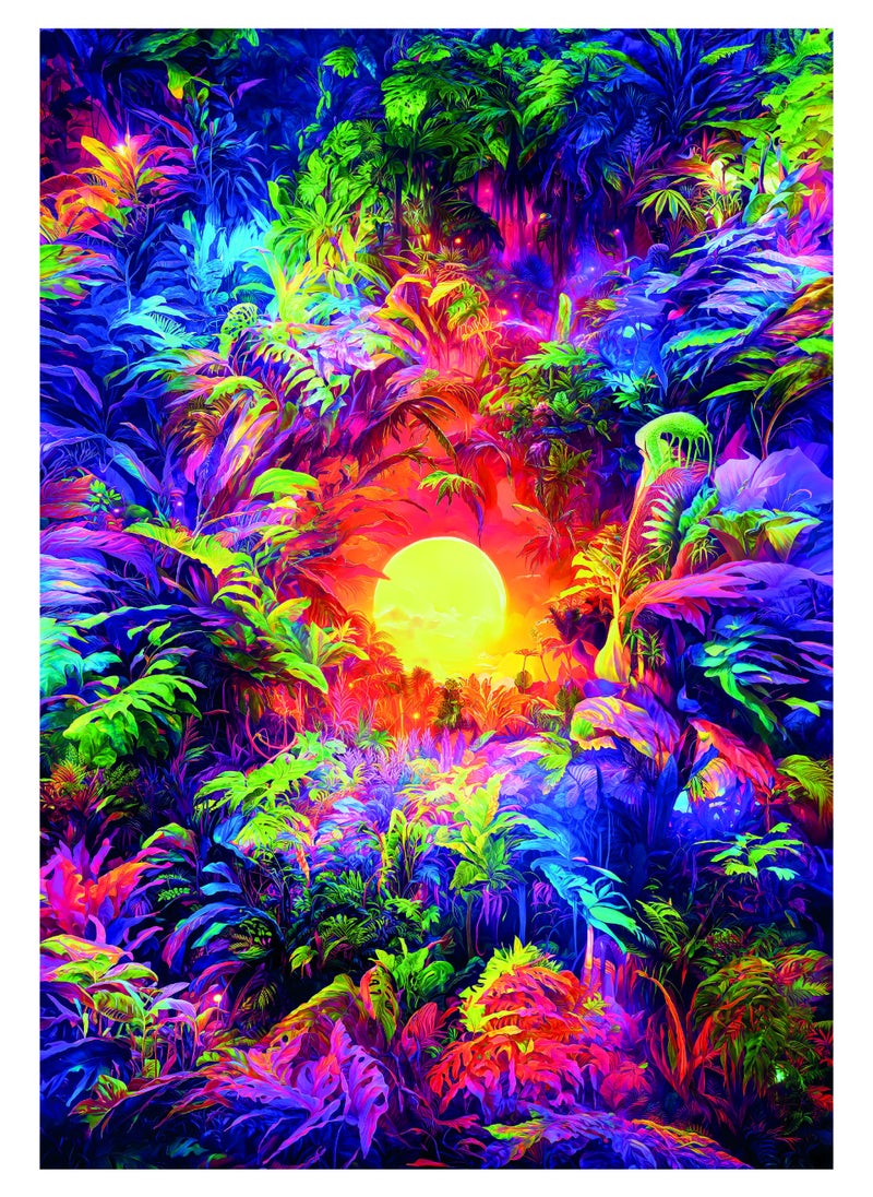 Clementoni Puzzle Psychedelic Colorboom 500 Pieces | Jigsaw Puzzle | Puzzle for Adults | Challenging Puzzle | Perfect for Stress Reliever and Puzzle Lovers | Made in Italy