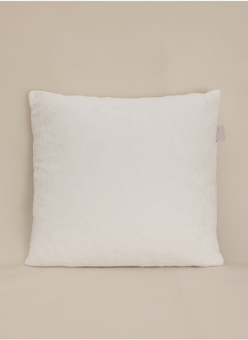 Koza Home Charm Candy Cane Embroidered Cushion Cover – Cream, 45x45cm, Christmas Decorative Throw Pillow Case for Sofa, Couch, or Bed