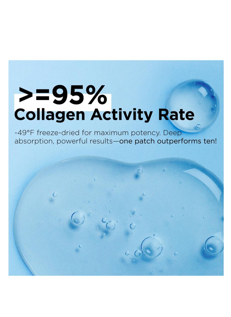 Dongyu Collagen Under Eye Patches: Anti-aging Firming Collagen Eye Masks with Lying Energy - Freeze-dried Anti Wrinkle Eye Pads - Puffy Eyes Treatment with Caffeine Hyaluronic Acid Peptides - 4 Pairs