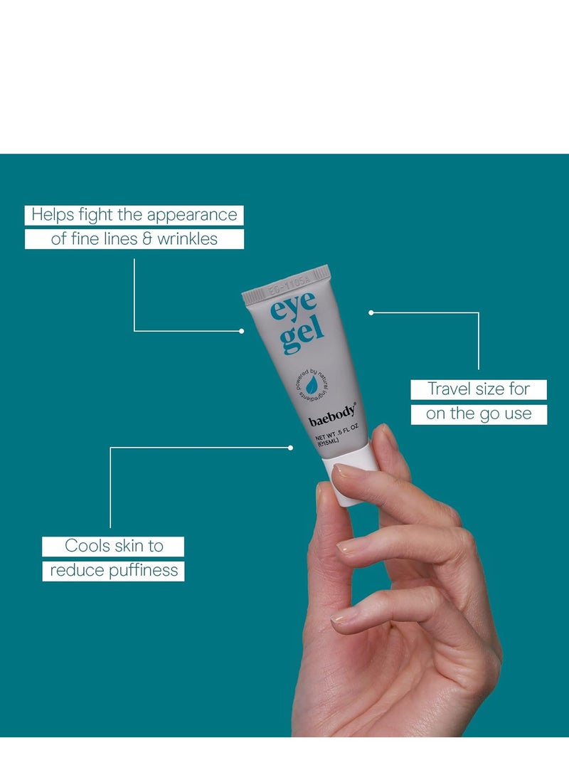 Baebody Critically Acclaimed Eye Gel - Advanced Cooling Under Eye Cream For Dark Circles and Puffiness - Anti Aging and Hydrating - Beauty Gifts for Women, Travel Size (15 ml/0.5 fl oz)