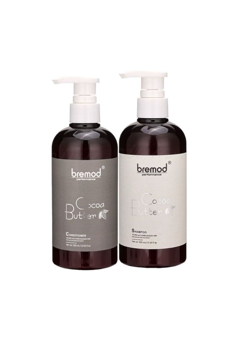 Cocoa butter shampoo and conditioner