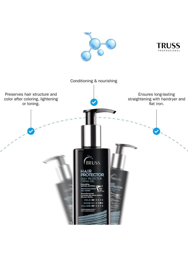 Truss Professional Ultra Hydration Plus Trio – Shampoo & Conditioner (300ml Each) + Leave-In Hair Protector (250ml)