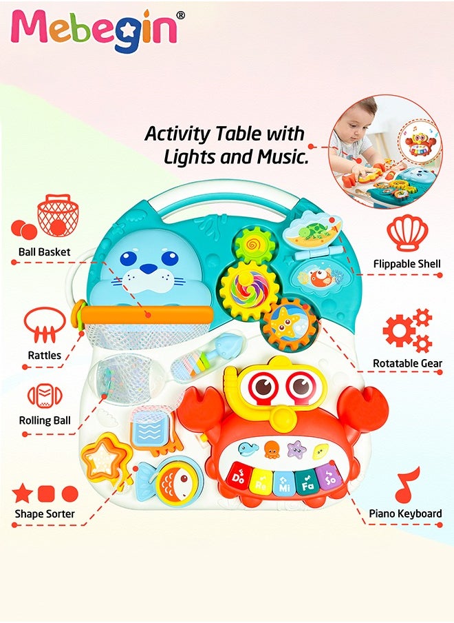 4-In-1 Sit-to-Stand Multi-Functional Baby Walker Turnable Stroller Scooter Trolley,Learning Walker for Baby Boys and Girls,Early Learning Push Toys Activity Center