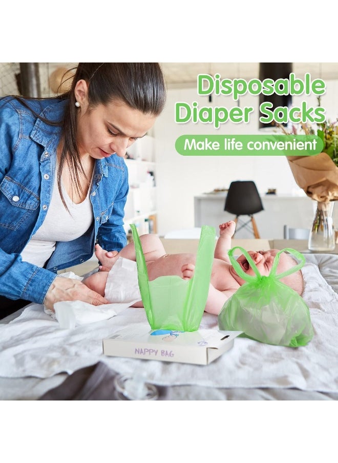 Sinmoe 1600 Count Baby Disposable Diaper Bags Scented Diaper Sacks with Tie Handle Disposal Diaper Trash Bags Baby Poop Bags Waste Bag Refill