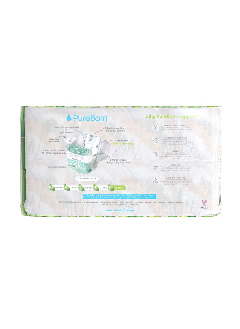 Organic Baby Tape Style Diapers Size-5 11-18 kg Pineapple Print 88 Diapers