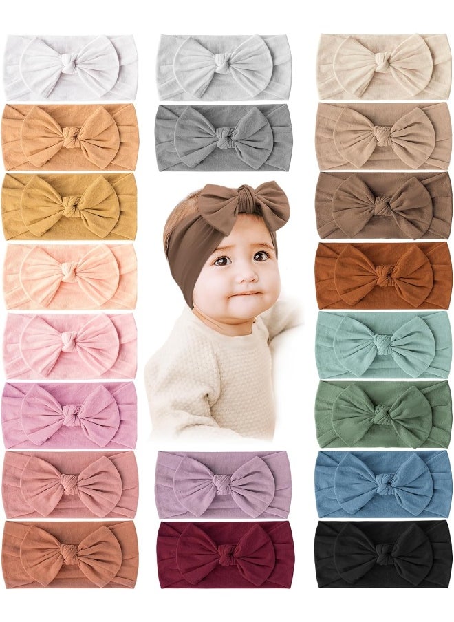 Prohouse 20PCS Baby Nylon Headbands Hairbands Hair Bow Elastics for Baby Girls